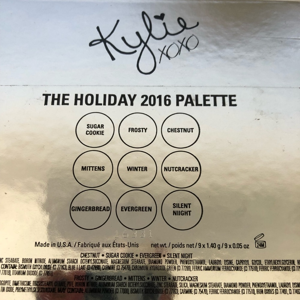 Kylie Cosmetics The Holiday 2016 Palette - Picture 6 of 6